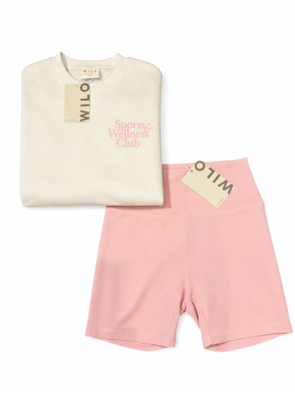Wilo The Label Sweatshirt & Biker Shorts Set M NWT - Picture 2 of 8
